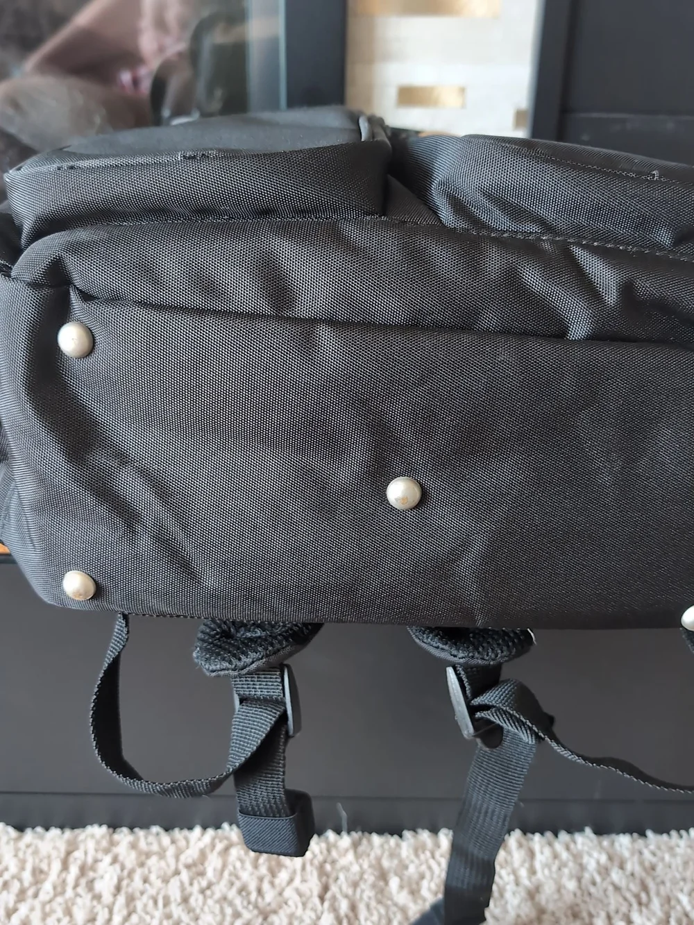 Ergobaby Black And Tan Playdate Diaper Backpack Bag